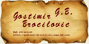 Gostimir Broćilović vizit kartica